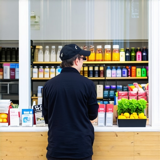 Engaging Local Customer Interaction Business owner interacting with customers at a vibrant storefront, illustrating local engagement