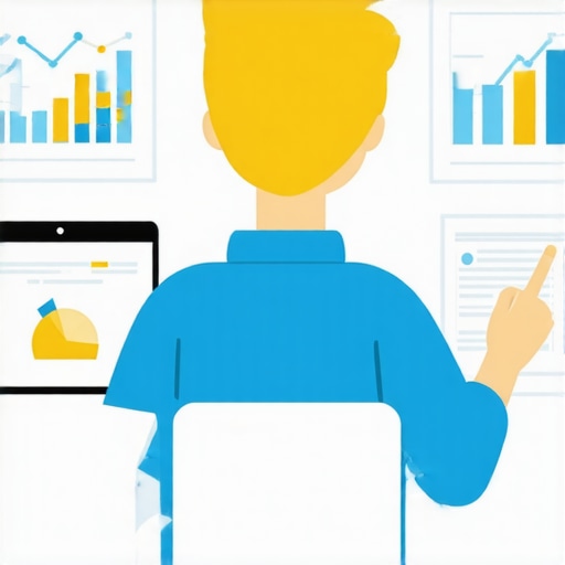 Business owner studying local SEO strategies with charts and schematics.