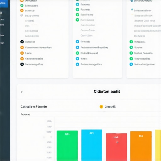 Screenshot of local citation management dashboard showing analytics and audit features.