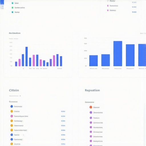 Screenshot of an SEO dashboard displaying citation tracking, reviews, and rankings for local businesses.