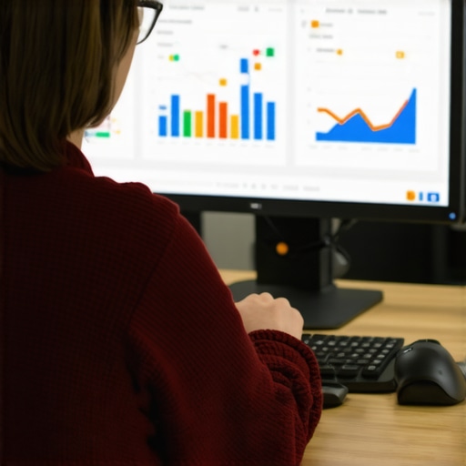 Person managing local SEO tools on a computer for Google Maps rankings.