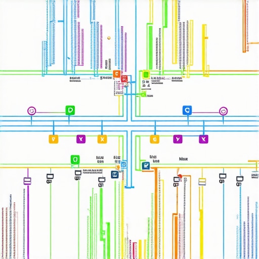 Illustration of Google Map algorithms changing over time with arrows and icons