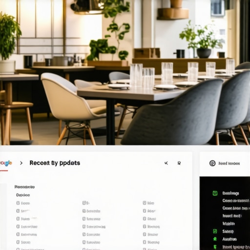 Google My Business dashboard displaying recent updates and insights for local SEO in 2025