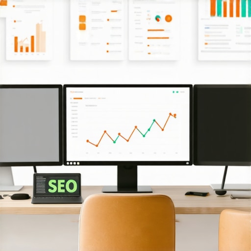 Screens showing SEO tools used for maintaining map rankings.