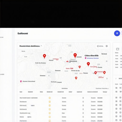 Screenshot of a comprehensive map ranking management dashboard with analytics and alerts.