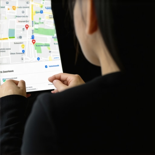 Business owner uploading photos and responding to reviews on Google Maps