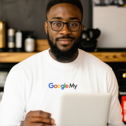 Business owner uploading images and editing details on Google My Business dashboard