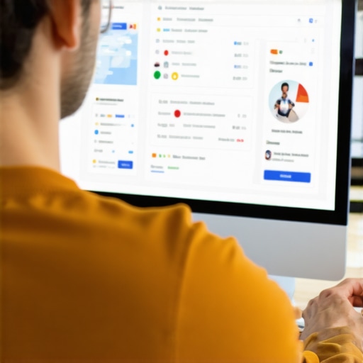 Business owner editing Google Business Profile on laptop