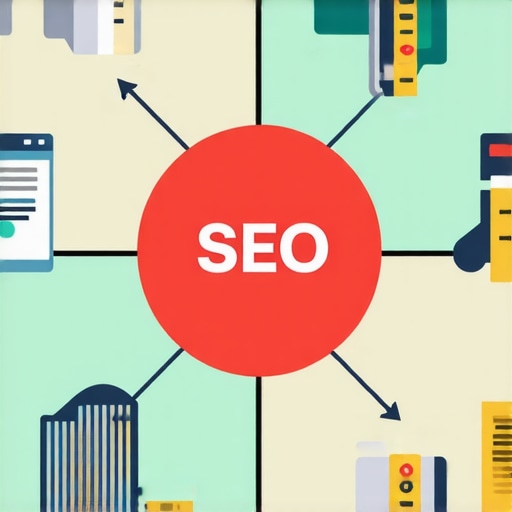 Diagram showing steps of local SEO optimization including citations, profile updates, and backlinks
