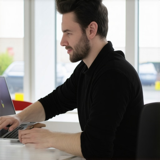 An entrepreneur optimizing their Google Maps profile with images, descriptions, and review responses to improve local search visibility