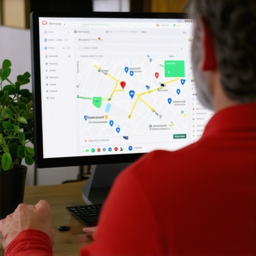 Business owner working on Google Maps profile optimization